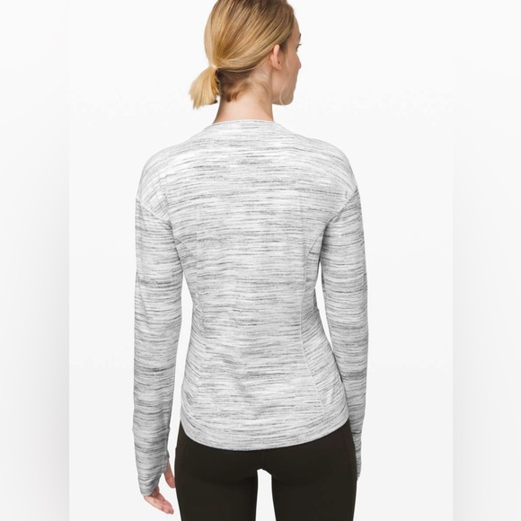 Lululemon Close to Crossing Long Sleeve *Rulu Size Small Space Dye Camo White - Picture 3 of 10